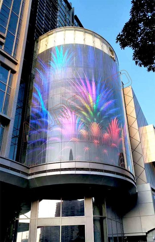 Outdoor Curved Soft LED Screen Display P4.81 SMD RGB LED Display for House Supermarket Using