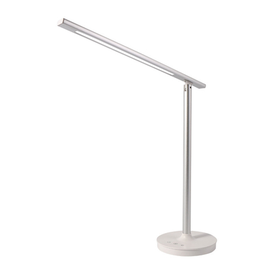 A linha dá forma à liga de alumínio Touchable branca simples da C.C. 5V 6000K da lâmpada de mesa do diodo emissor de luz